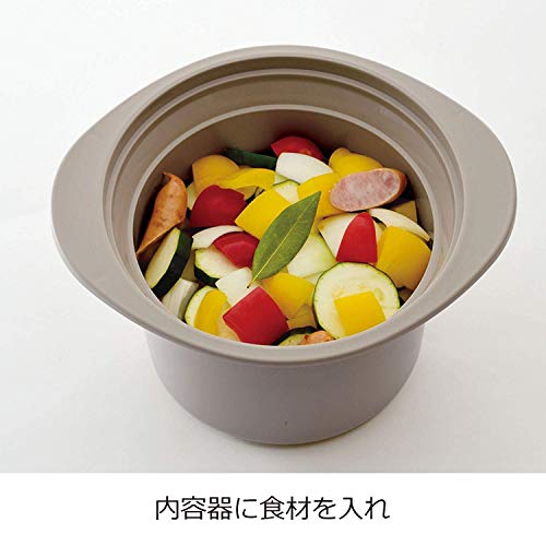 色：レッド ピーコック魔法瓶工業 電子レンジ 調理器 イルマ リビングジャー レッド 1.72L A