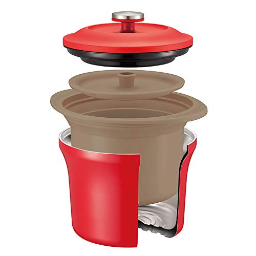 色：レッド ピーコック魔法瓶工業 電子レンジ 調理器 イルマ リビングジャー レッド 1.72L A