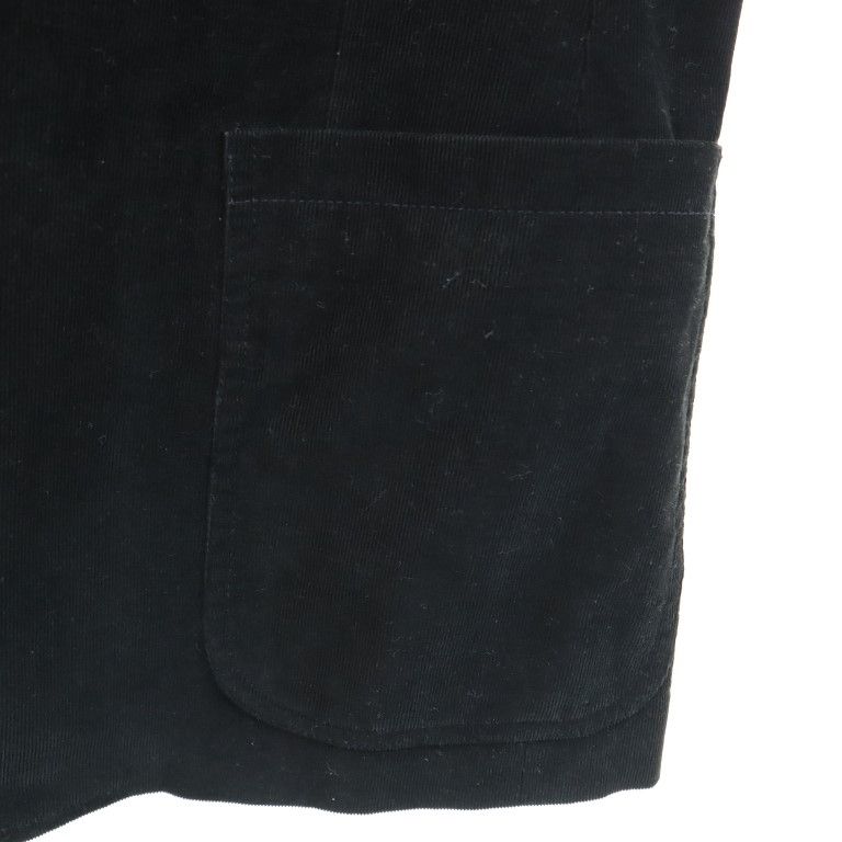 イタリア製 コーデュロイ テーラードジャケット 36/50 黒 メンズ