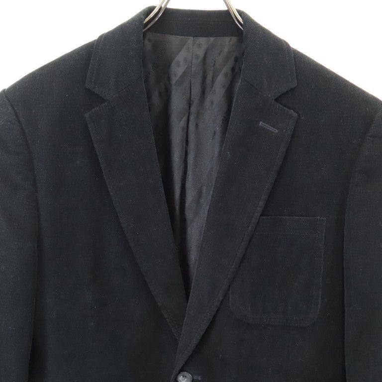 イタリア製 コーデュロイ テーラードジャケット 36/50 黒 メンズ