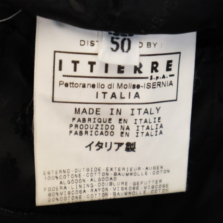 イタリア製 コーデュロイ テーラードジャケット 36/50 黒 メンズ