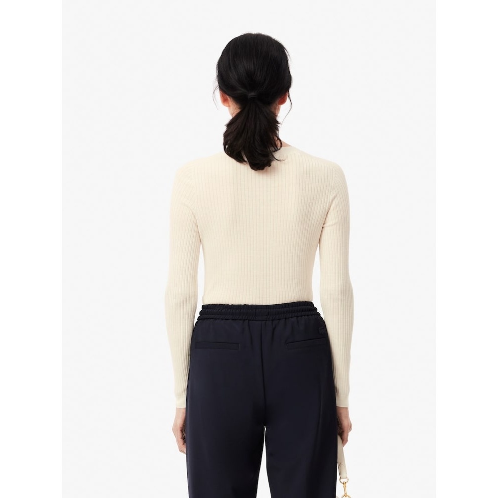 LACOSTE 女性用スリムフィットリブ付きクルーネックカーディガン AF2560-54N 70V Q2NAF2560-54N70V LACOSTE 女性用スリムフィットリブ付きクルーネックカーディガン AF2560-54N 70V Q2NAF2560-54N70V