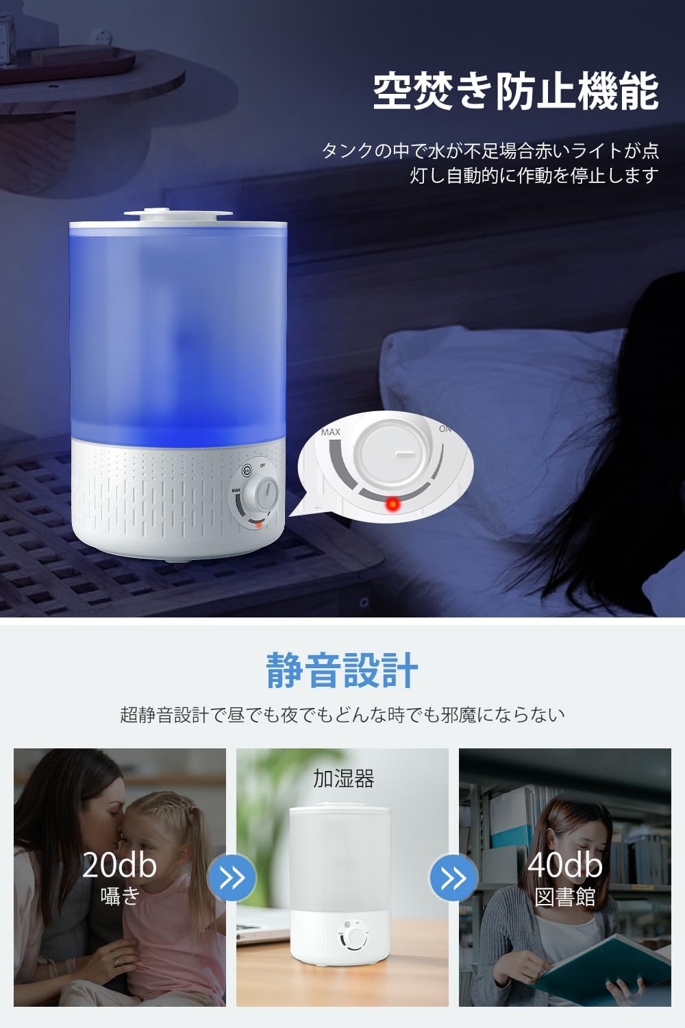 加湿器 大容量 卓上 【UVライト除菌・3.5L大容量・54時間作動】超音波式 加湿器 アロマ対応 かしつき 次亜塩素酸水対応 上から給水 無階段ミスト調整 54時間連続作動 ダブル吹出口 加湿器 大容量 卓上 【UVライト除菌・3.5L大容量・54時間作動】超音波式 加湿器 アロマ対応 かしつき 次亜塩素酸水対応 上から給水 無階段ミスト調整 54時間連続作動 ダブル吹出口