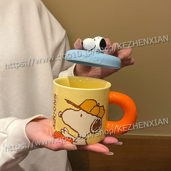 Qoo10] 蓋つきマグカップ スヌーピー マグカップ