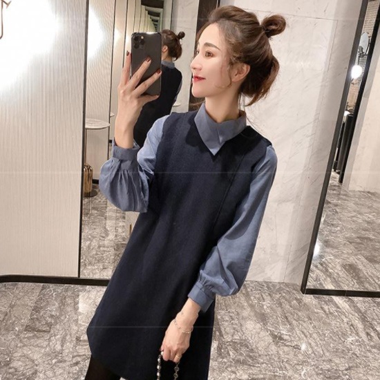 【送料無料】マタニティ シャツ + ワンピース セットアップ 2点セット ツーピース 膝丈