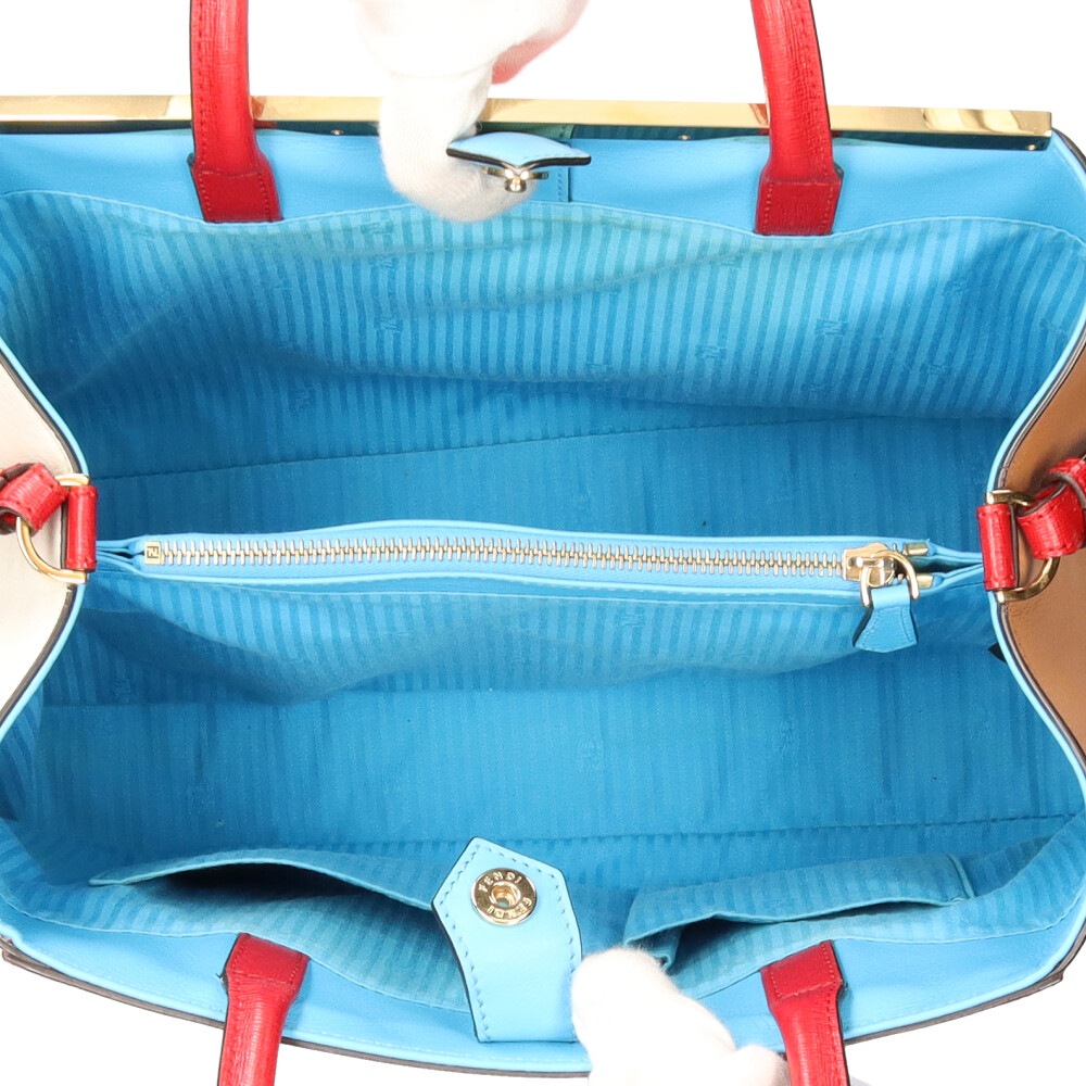 フェンディ トゥージュール ショルダーバッグ レザー レッド FENDI 中古