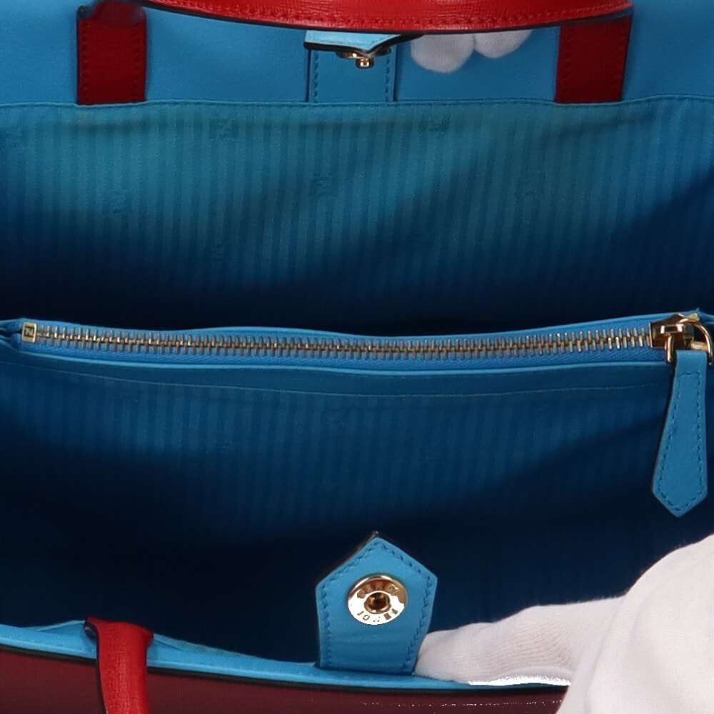 フェンディ トゥージュール ショルダーバッグ レザー レッド FENDI 中古