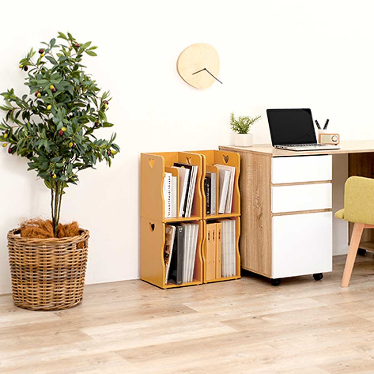 ミニブックスタンド 4個組 積み重ね 仕切り1枚タイプ 幅24.5cm ミニブックスタンド 4個組 積み重ね 仕切り1枚タイプ 幅24.5cm