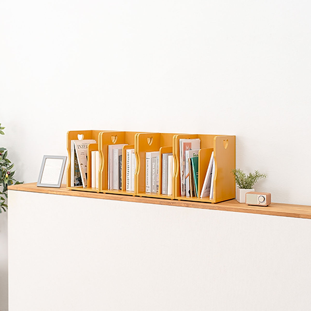 ミニブックスタンド 4個組 積み重ね 仕切り1枚タイプ 幅24.5cm ミニブックスタンド 4個組 積み重ね 仕切り1枚タイプ 幅24.5cm