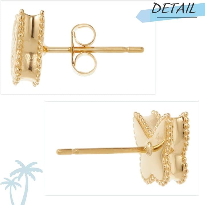 Piena ピエナサージカルステンレス316L 片耳用 1個売り ハワイアンジュエリー 蝶 プルメリア ミル打ち スクロール ピアス レディース ゴールド(ゴールド(片耳用)) Piena ピエナサージカルステンレス316L 片耳用 1個売り ハワイアンジュエリー 蝶 プルメリア ミル打ち スクロール ピアス レディース ゴールド(ゴールド(片耳用))