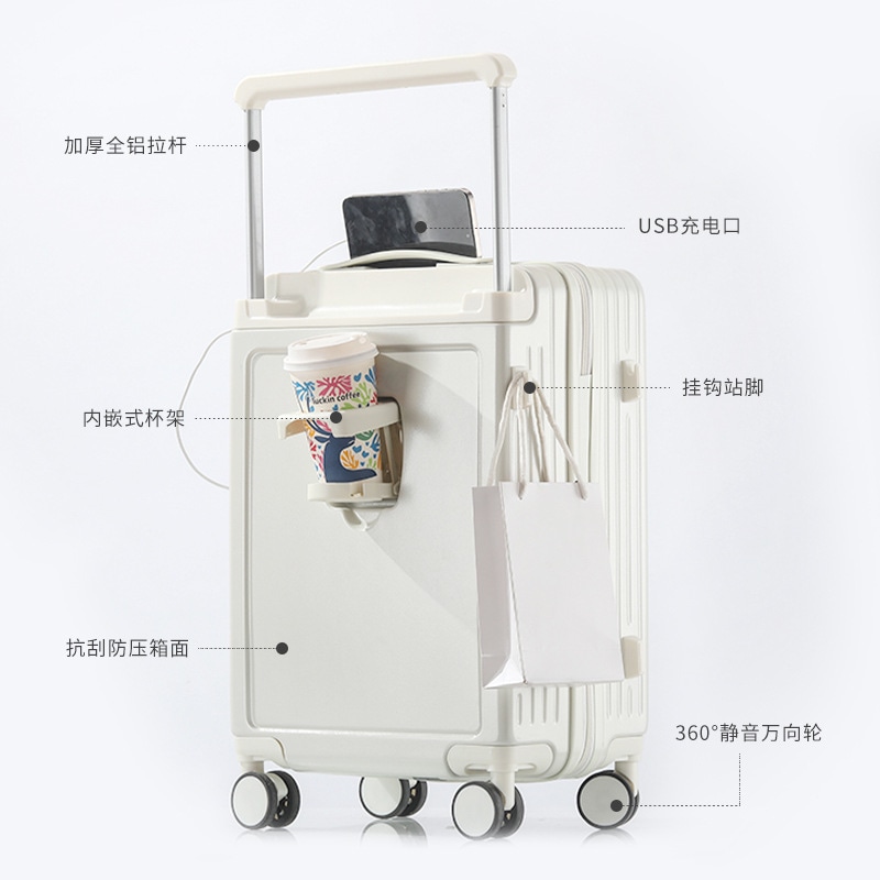 女性用のワイドプルロッドスーツケース20インチ搭乗箱24インチアンチフォールマルチファンクションスーツケース荷物