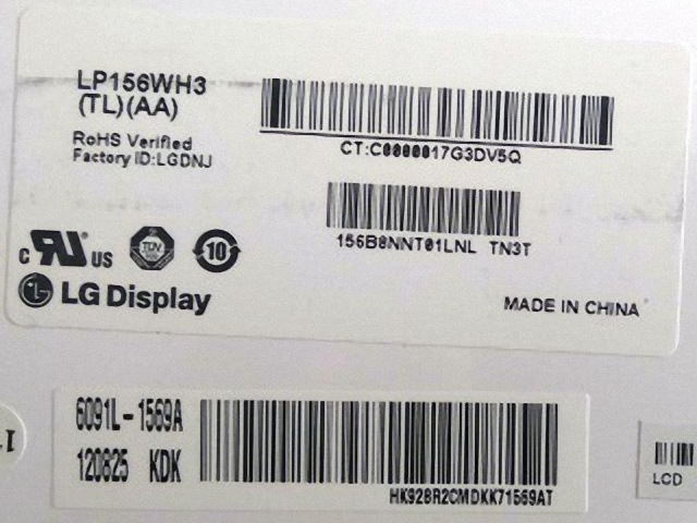 液晶パネル LP156WH3-TL L1 LP156WH3-TL AA LP156WH3-TLL1 LP156WH3-TLAA 15.6インチ 1366x768 液晶パネル LP156WH3-TL L1 LP156WH3-TL AA LP156WH3-TLL1 LP156WH3-TLAA 15.6インチ 1366x768