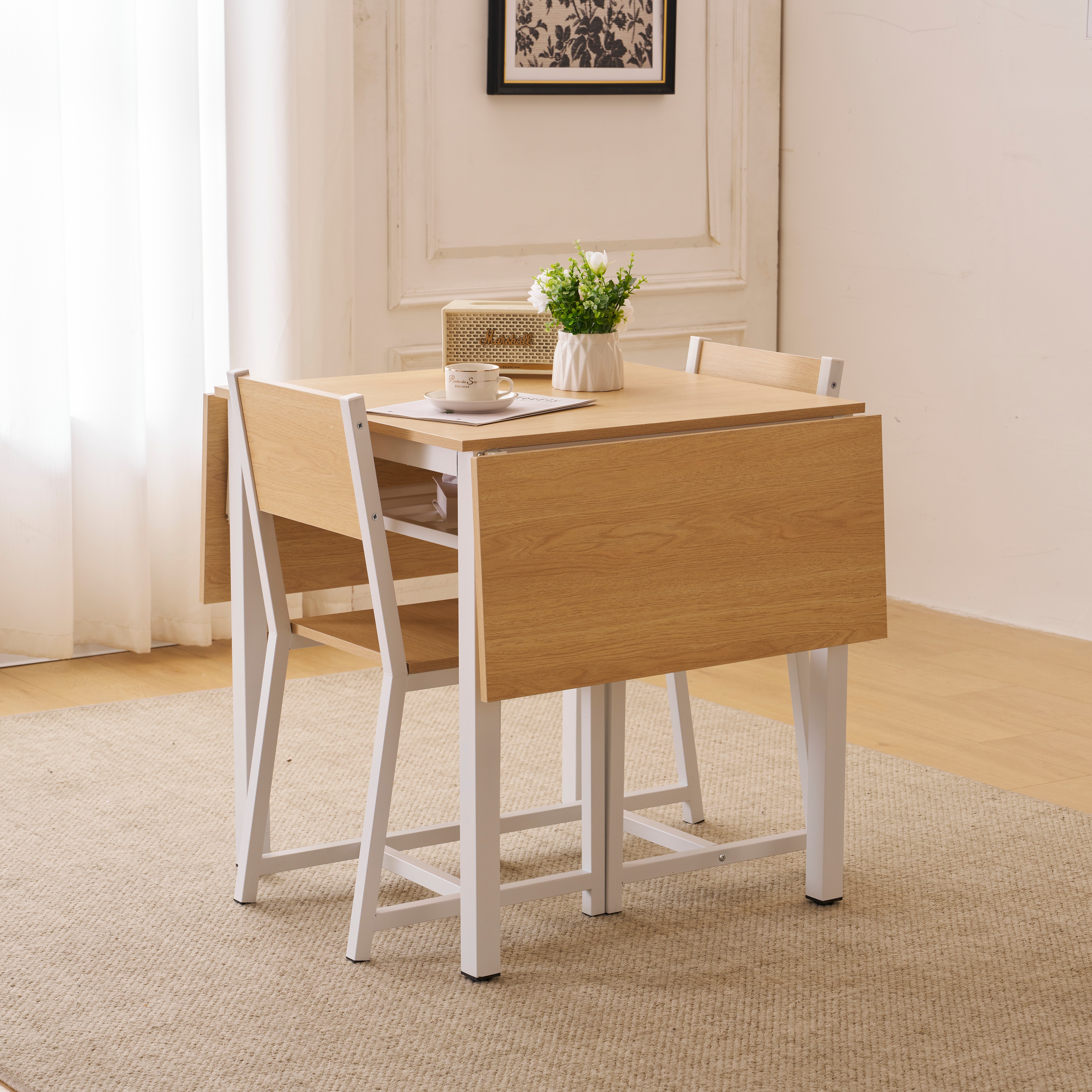 ダイニング 3点セット 2人掛け ナチュラルカラー