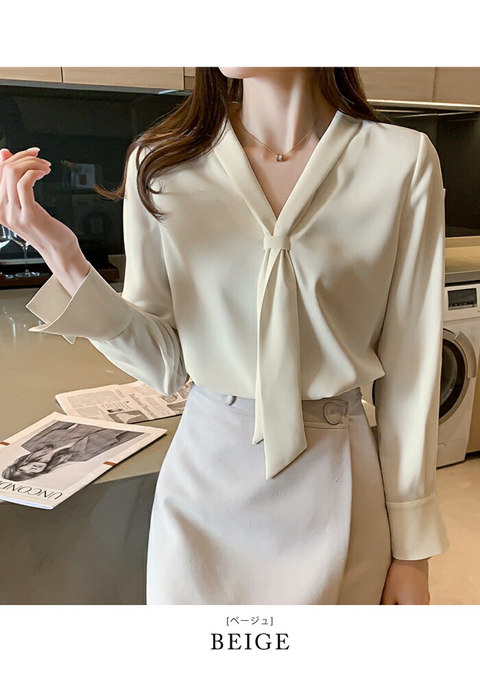 【急速出荷】ブラウス レディース 秋 冬 秋冬 白 ブラウスシャツ 長袖 ボウタイ 白シャツ ボウタイシャツ ホワイト 上品 長袖シャツ チュニック 大人 オフィス 通勤 スーツ 卒業式 入学式 長袖