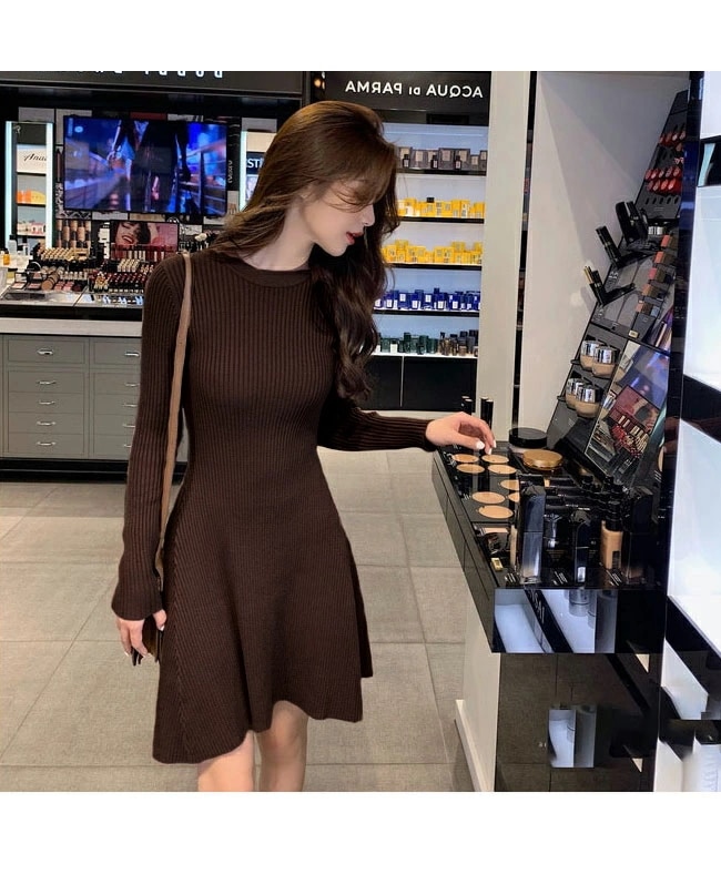 【急速出荷】リブ ニットワンピース 膝丈 ワンピース レディース ニットワンピース ひざ丈 クルーネック ワンピース ニット ニットワンピ 膝丈 長袖 上品 シンプル 秋冬 無地 体型カバー オシ 【急速出荷】リブ ニットワンピース 膝丈 ワンピース レディース ニットワンピース ひざ丈 クルーネック ワンピース ニット ニットワンピ 膝丈 長袖 上品 シンプル 秋冬 無地 体型カバー オシ