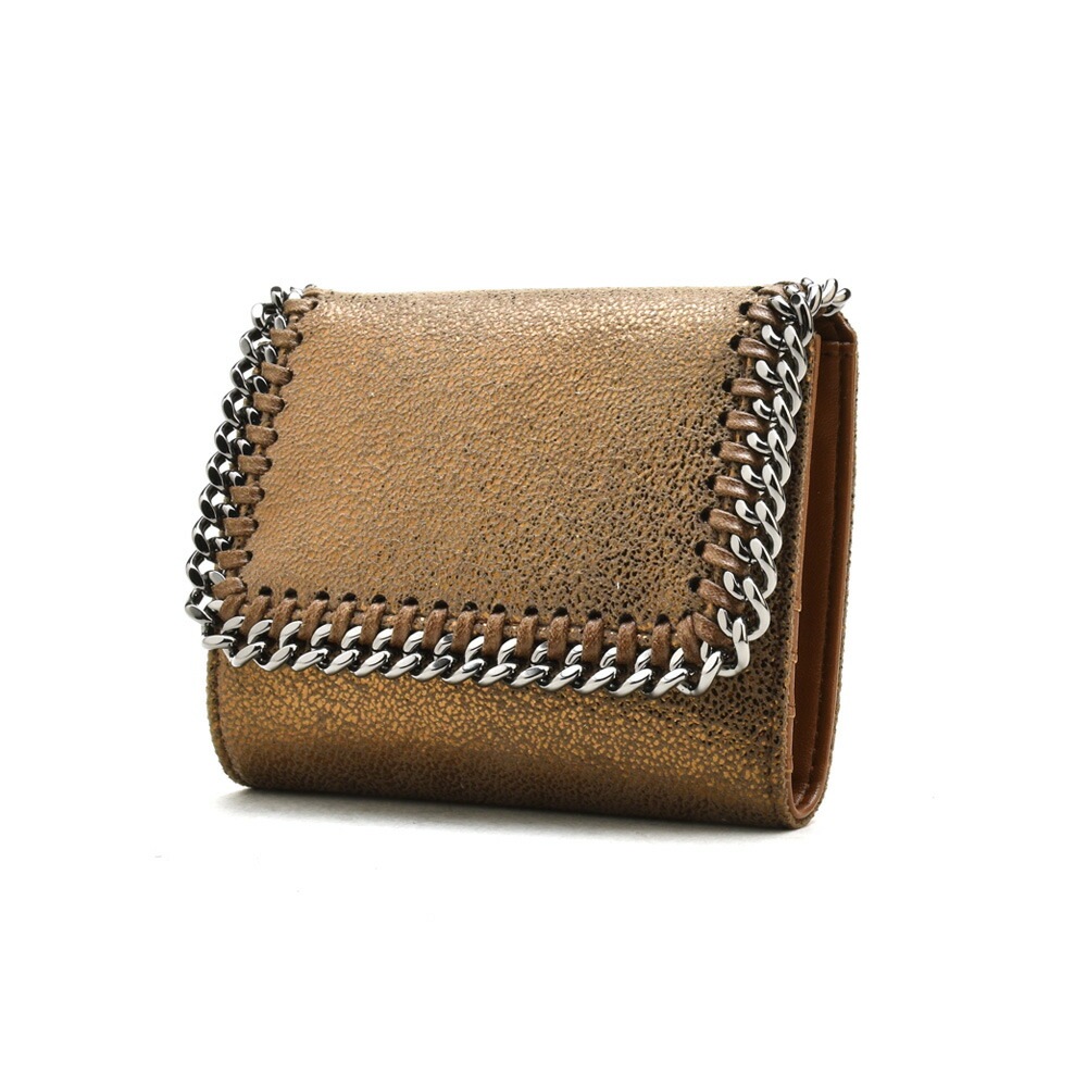 ステラマッカートニー STELLAMcCARTNEY 431000 W8176/2000 ファラベラ 三つ折り財布 コンパクトウォレット ブロンズ[431000w8176-2000]