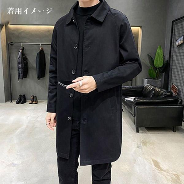 大きいサイズ トレンチコート メンズ ロングジャケット ミドル丈 ビジネス カジュアル ビジネスコート 紳士服 シンプル 無地 秋冬 春