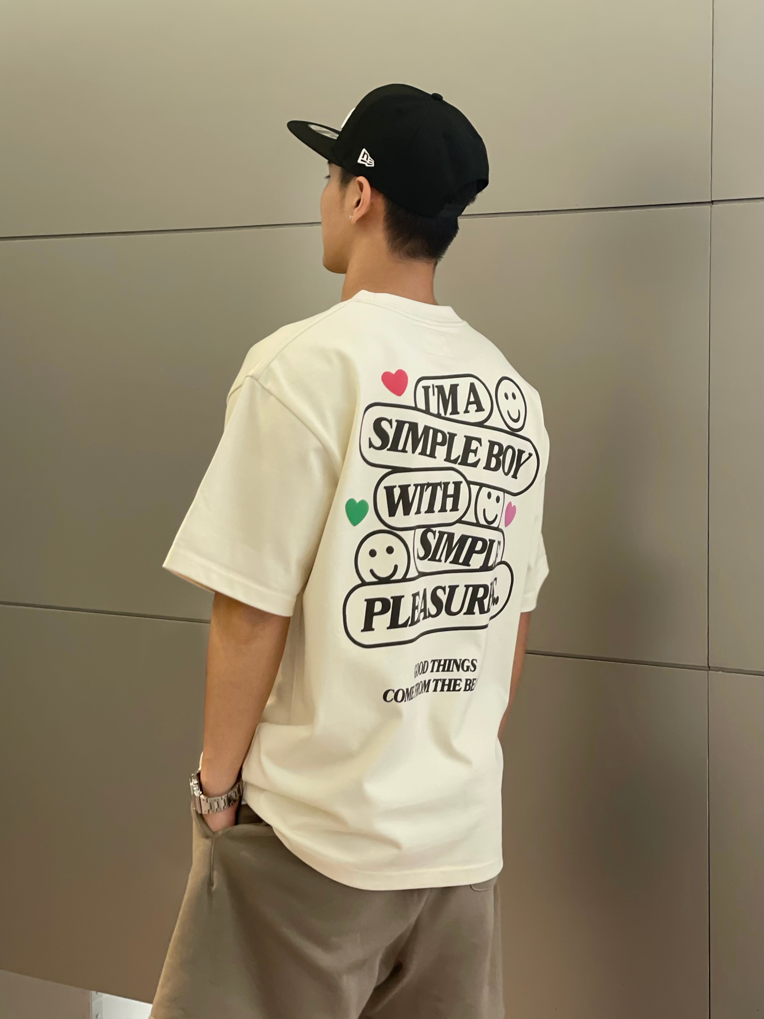 G24SST106翌日発送メンズ2024新作Tシャツカットソー丸首アメカジins風レトロ半袖トップスデザイン高級感英字ストリート大人オーバーサイズ可愛い抜け感ユニセックスブラックベージュクルーネック