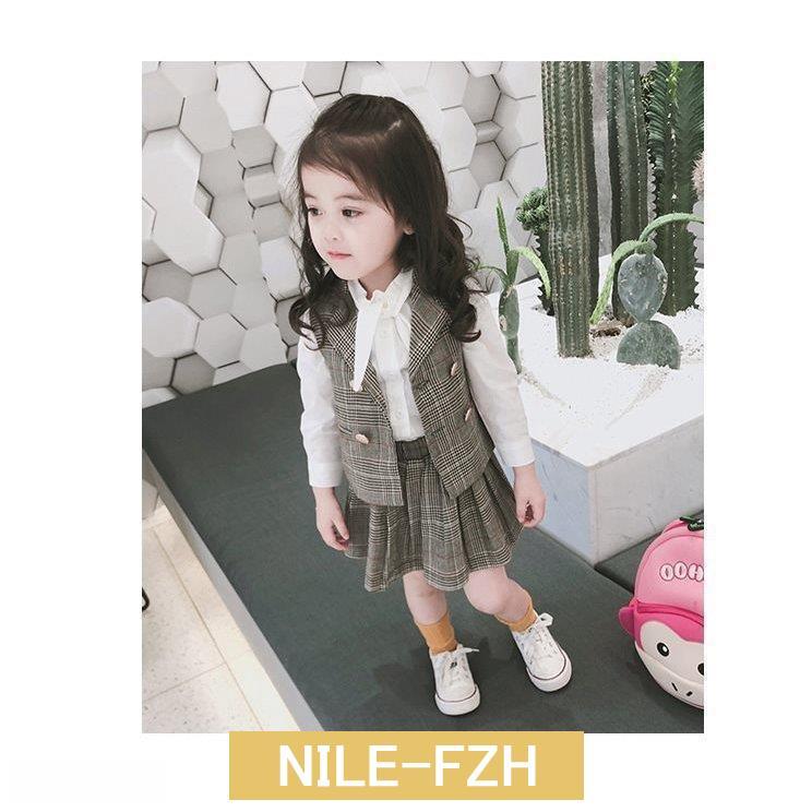 子供スーツ フォーマル 子供服 ベスト シャツ スカート 入学式 卒業式 可愛い おしゃれ 通学着 セットアップ キッズ 長袖 春秋 ３点セット