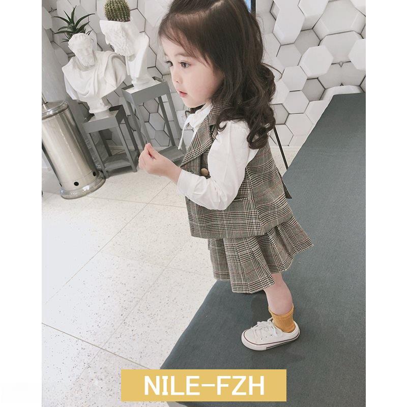 子供スーツ フォーマル 子供服 ベスト シャツ スカート 入学式 卒業式 可愛い おしゃれ 通学着 セットアップ キッズ 長袖 春秋 ３点セット