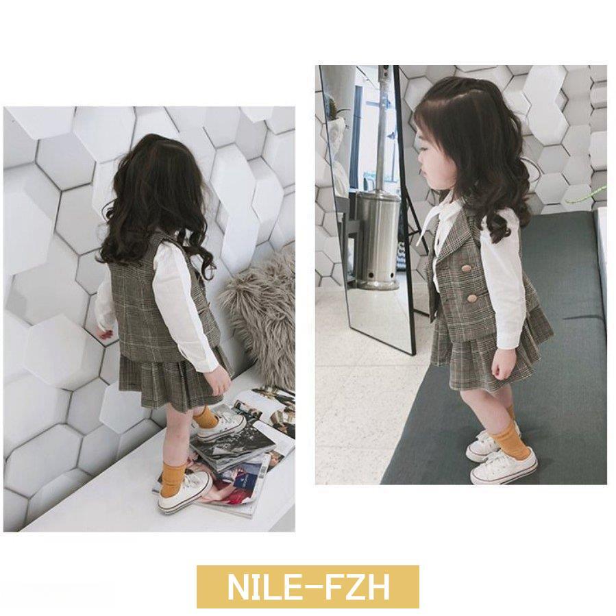 子供スーツ フォーマル 子供服 ベスト シャツ スカート 入学式 卒業式 可愛い おしゃれ 通学着 セットアップ キッズ 長袖 春秋 ３点セット