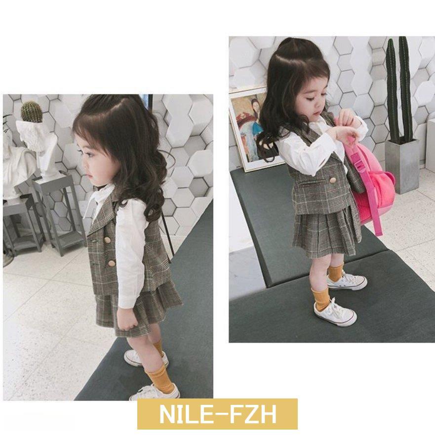 子供スーツ フォーマル 子供服 ベスト シャツ スカート 入学式 卒業式 可愛い おしゃれ 通学着 セットアップ キッズ 長袖 春秋 ３点セット
