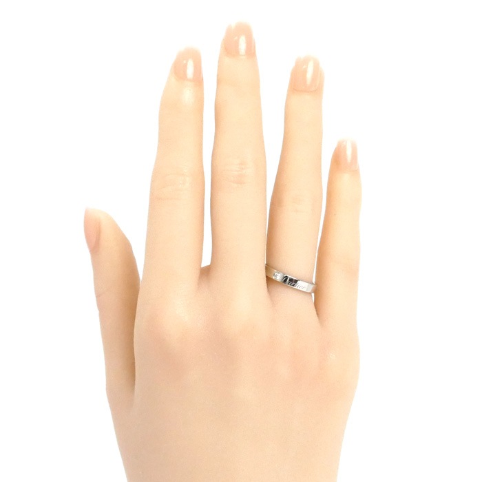 CARTIER カルティエ Pt950プラチナ Cドゥ カルティエ ウェディング 1Pダイヤ リング・指輪 B4051349 ダイヤモンド 9号 49 4.6g レディース 中古 美品