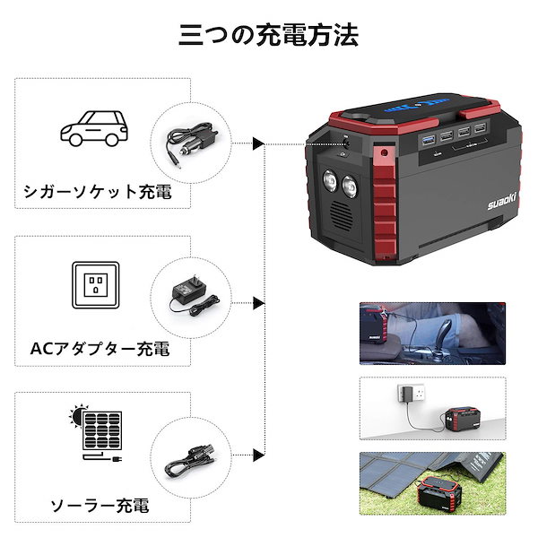 suaoki ポータブル電源　s270 美品　キャンプ　災害 台風や地震時の停電の備えに、suaoki のポータブル電源 S270を