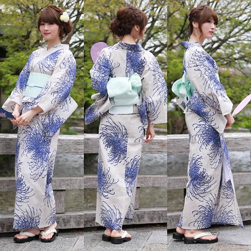 浴衣　綿麻　粋な夏着物　菊柄　紺色　浴衣単品　大人綺麗系浴衣　0724① 81KAl2iOwCL._AC_SY200_QL15_.jpg