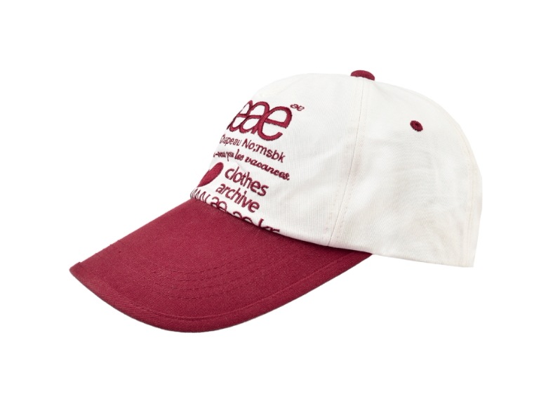AEAE★人気★男女兼用★WEB LOGO TWO TONE BALL CAP WHITE/RED aeae】 WEB LOGO TWO TONE BALL CAP : WHITE/RED キャップ