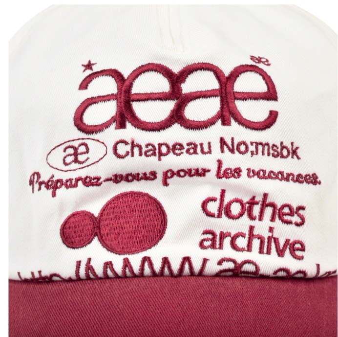 AEAE★人気★男女兼用★WEB LOGO TWO TONE BALL CAP WHITE/RED AEAE] WEB LOGO TWO TONE BALL CAP - [WHITE/RED] 正規品 韓国