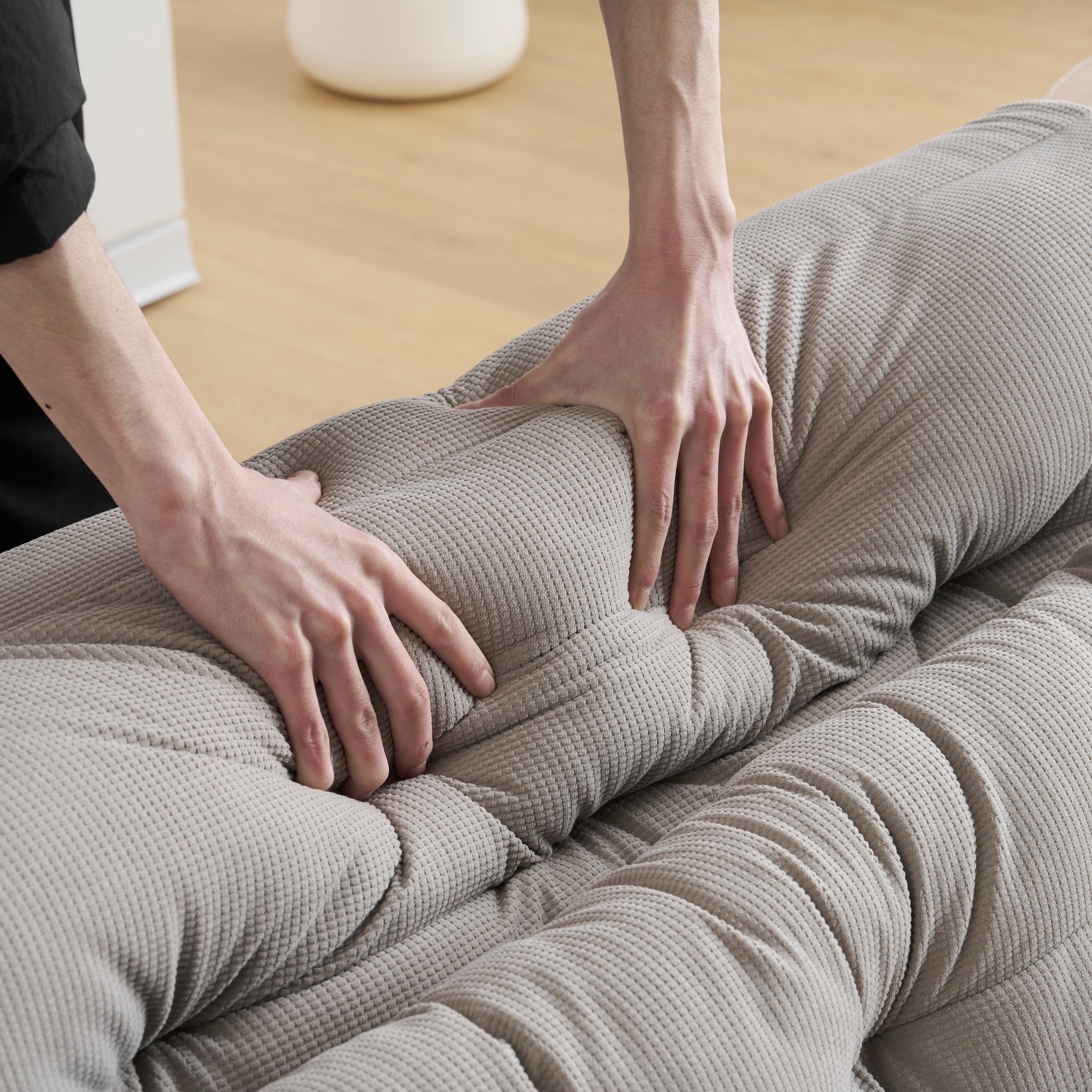 [国内即発送]ソファーベッド ソファベッド ローソファー 2人掛け マルチに使える3WAY 幅108cm 6段階リクライニング クッション付き 座椅子 1人掛け ソファ 折りたたみ 折り畳み コンパク