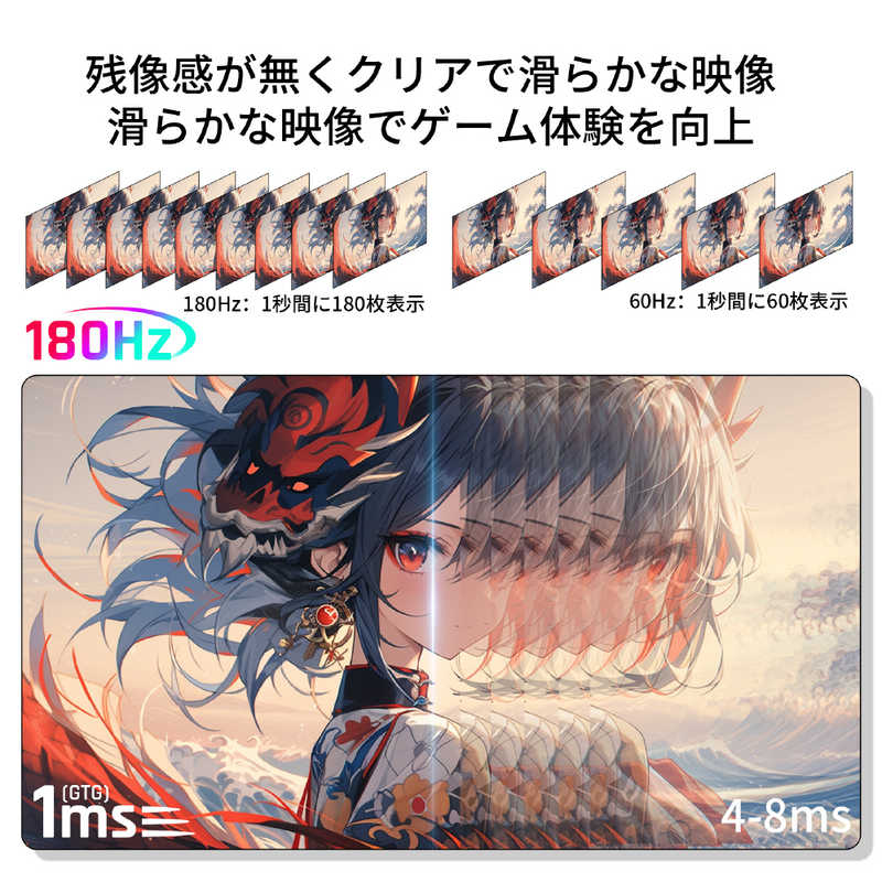 KTC　ゲーミングモニター WQHD FastIPS 180Hz ［27型 / WQHD(2560×1440) / ワイド］ 3年保証　27GT670