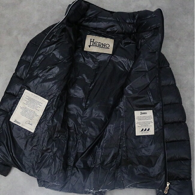 PI0485DIC-M03 CLAUDIA ベルト付きダウンジャケット ダウンコート ミディアム 首元ニット BLACK レディース アウター スタンドネック