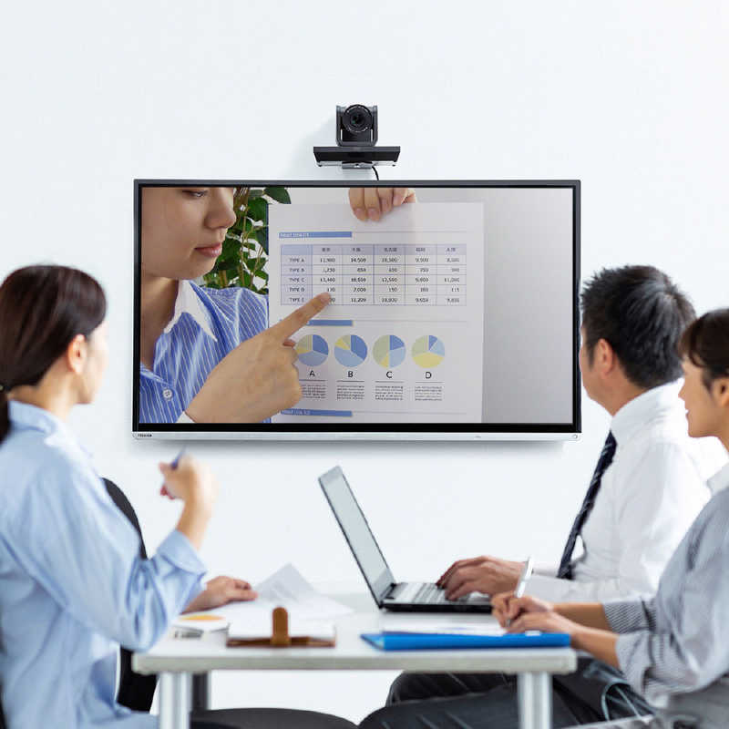 サンワサプライ　10倍ズーム搭載会議用カメラ　CMS-V54BK