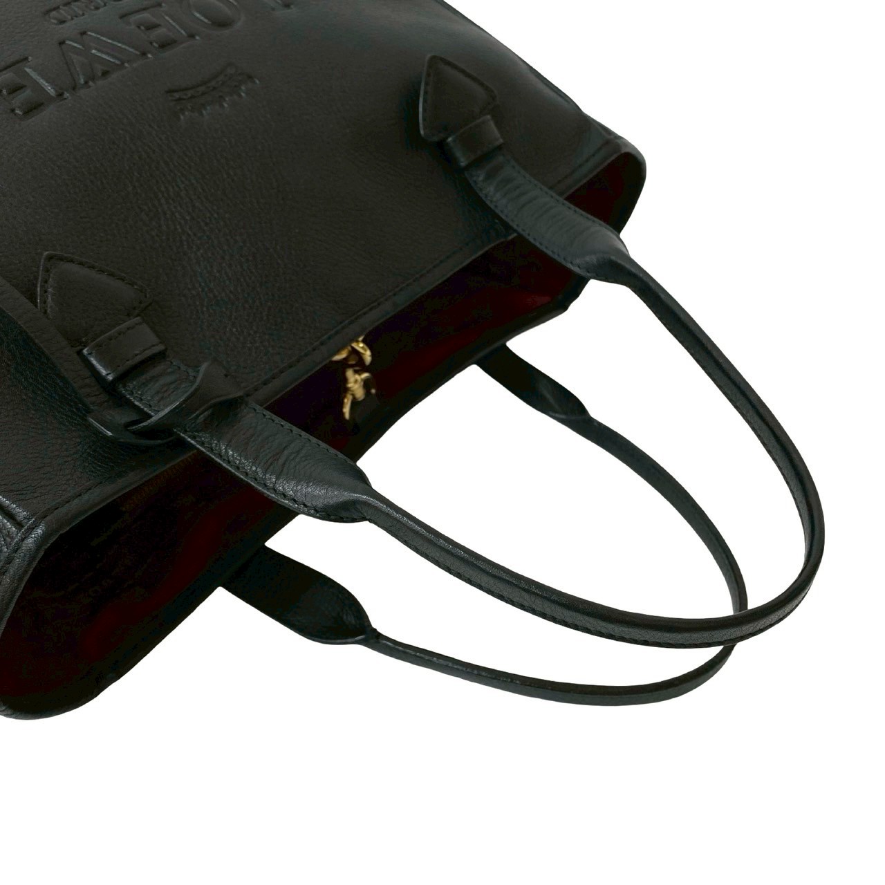 ヘリテージ ロゴ エンボストートバッグ レザー ブラック 76854