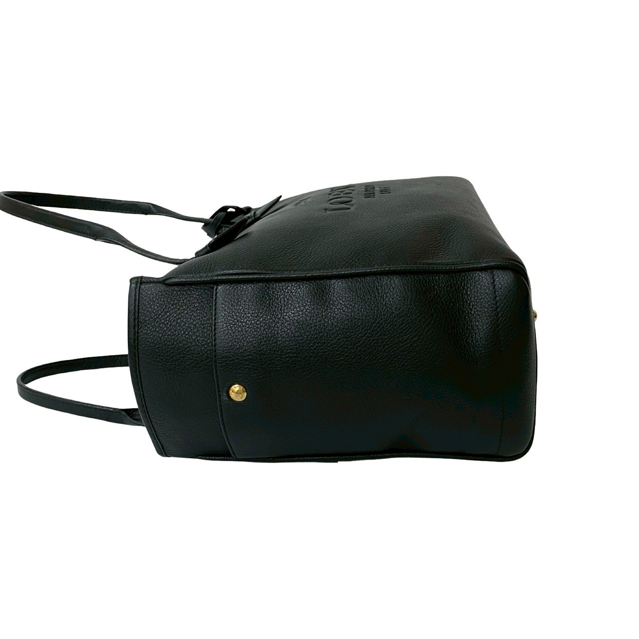 ヘリテージ ロゴ エンボストートバッグ レザー ブラック 76854