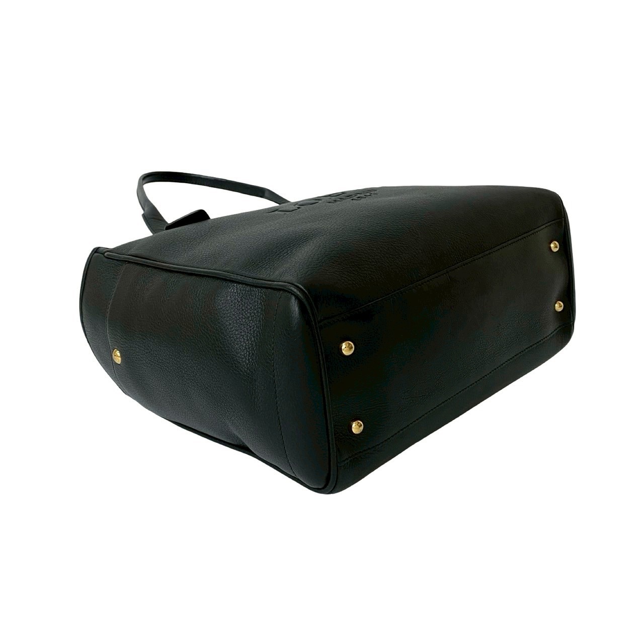 ヘリテージ ロゴ エンボストートバッグ レザー ブラック 76854