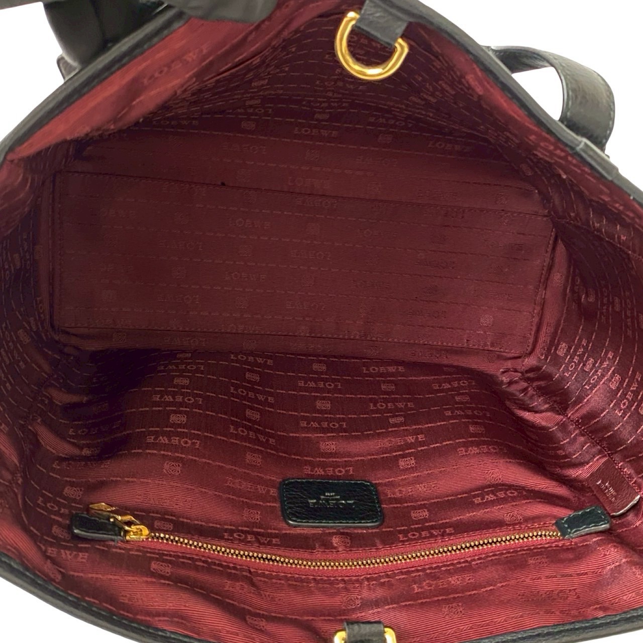 ヘリテージ ロゴ エンボストートバッグ レザー ブラック 76854