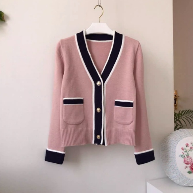 トップス カーディガン ニットカーディガン セーター ジャケット レトロ ピンク ライトブルー スリムフィット Vネック 秋 春 S M L 通勤 シングルブレスト 長袖 ショート丈 ショート ボタン トップス カーディガン ニットカーディガン セーター ジャケット レトロ ピンク ライトブルー スリムフィット Vネック 秋 春 S M L 通勤 シングルブレスト 長袖 ショート丈 ショート ボタン