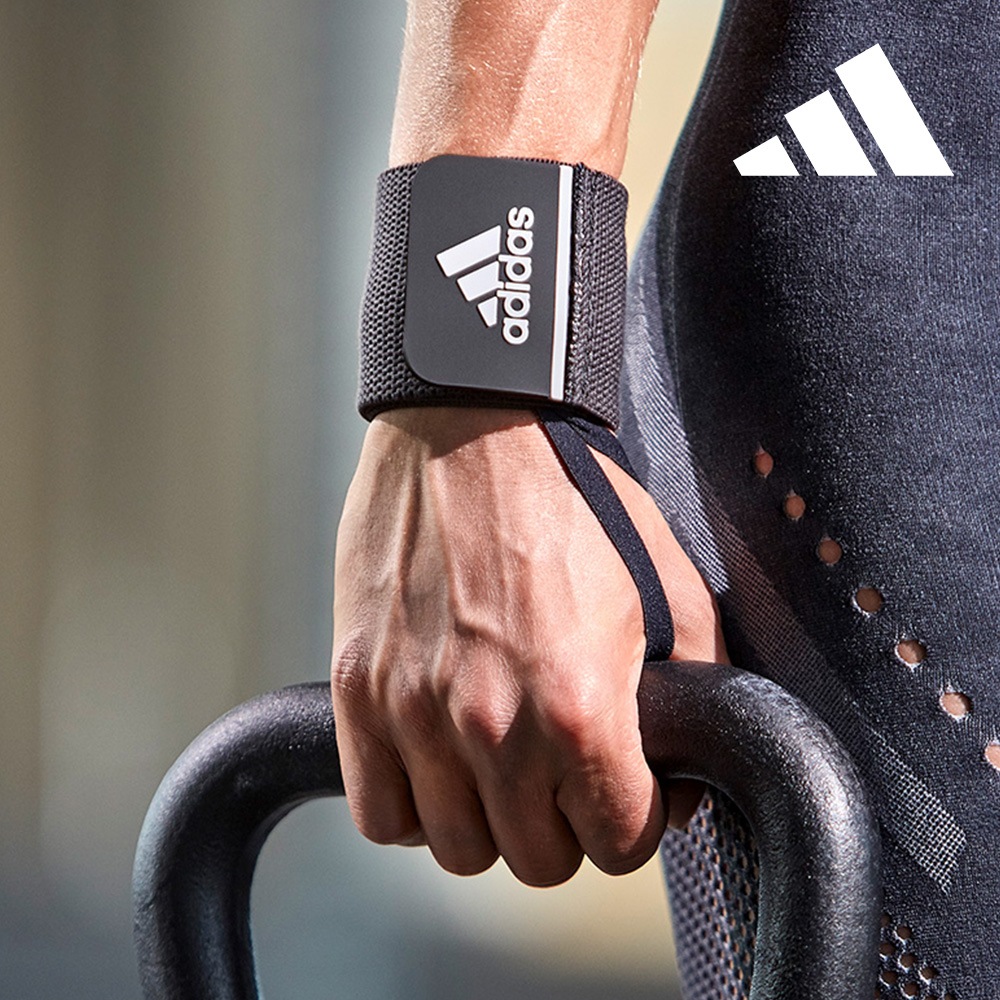 ADIDAS FITNESS 長さ調節可能ベルクロリストブレースセット (2個入り)