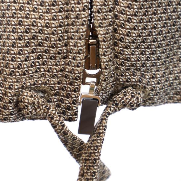 イタリア製 ノーカラー ジャケット 36 ブラウン系 レディース