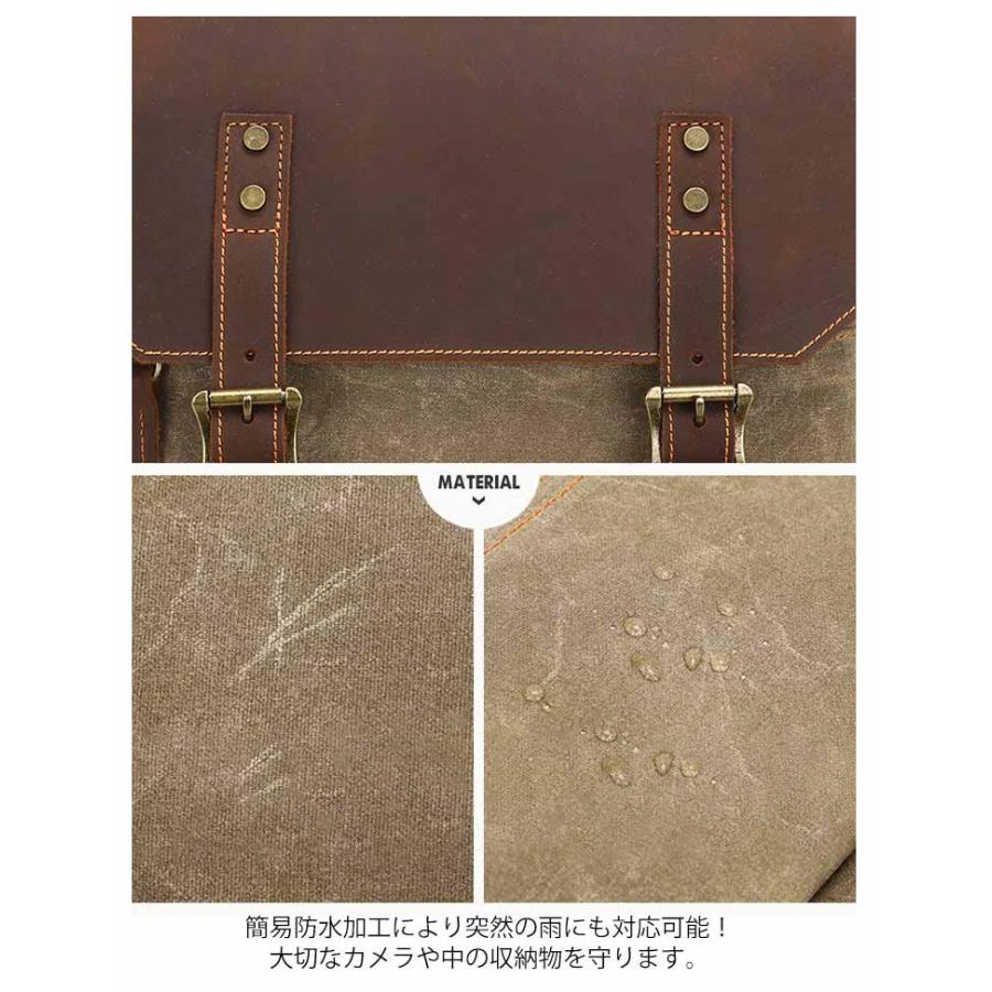 カメラバッグ 多機能カメラリュック リュックサック カメラバッグ 大容量 キャンバス生地 帆布 取り外し可能 クラシカル 仕切り ワックスキャンバス