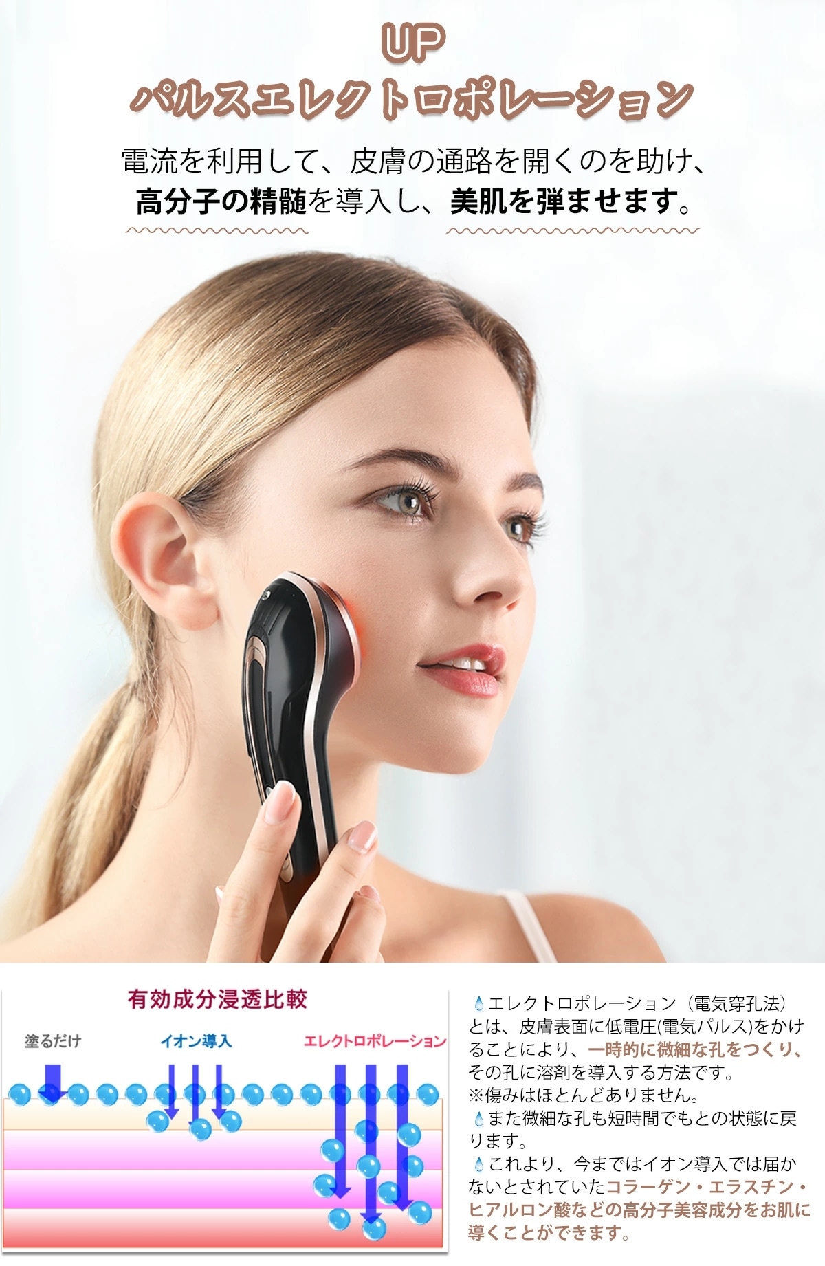 美顔器 リフトアップ イオン導入 浸透 毛穴ケア 美肌 小顔 保湿 EMS美顔器 フェイスケア 美肌エステ 中周波断続電気パルス パルスエレクトロポレーション コラーゲン フェイスライン プレゼント美 美顔器 リフトアップ イオン導入 浸透 毛穴ケア 美肌 小顔 保湿 EMS美顔器 フェイスケア 美肌エステ 中周波断続電気パルス パルスエレクトロポレーション コラーゲン フェイスライン プレゼント美