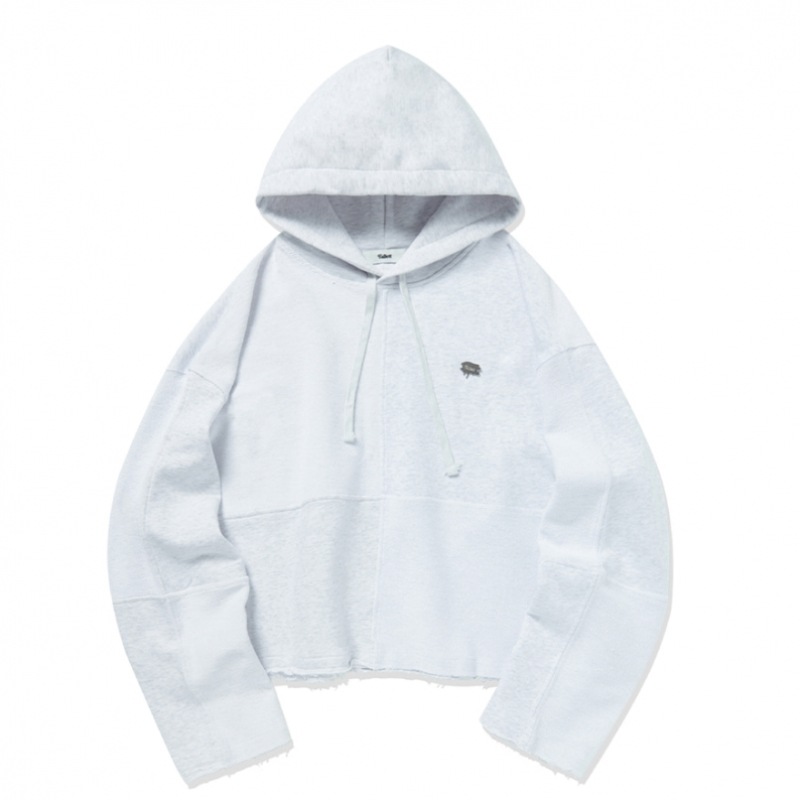 FALLETTパッチワーククロップフードライトグレー FALLETTパッチワーククロップフードライトグレー