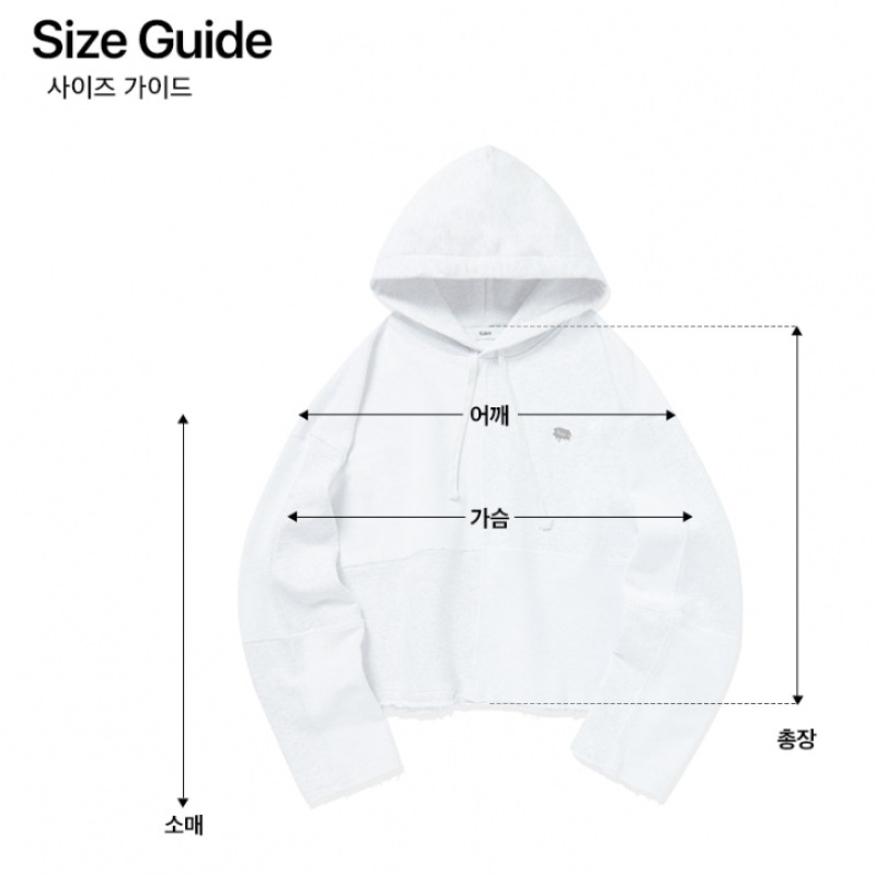 FALLETTパッチワーククロップフードライトグレー FALLETTパッチワーククロップフードライトグレー