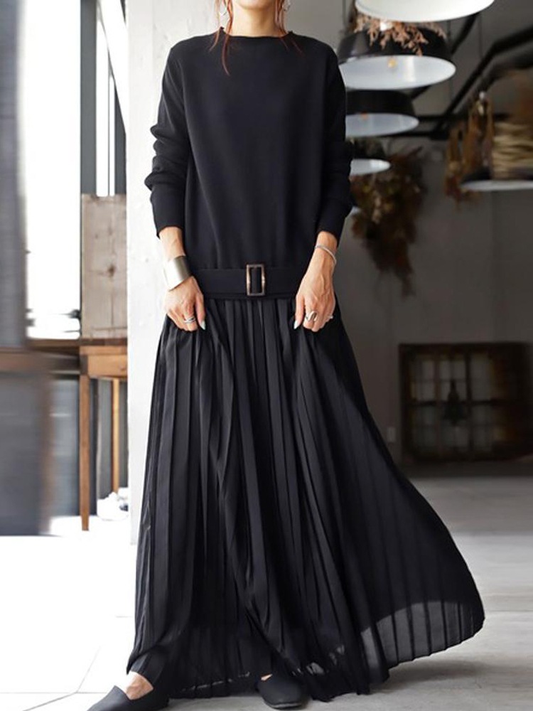 ワンピース レディース ロングワンピース 韓国 ロング丈 マキシ丈 長袖 ラウンドネック フレア Aライン プリーツ ベルト ウエストマーク かわいい 大人可愛い きれいめ カジュアル エレガント ワンピース レディース ロングワンピース 韓国 ロング丈 マキシ丈 長袖 ラウンドネック フレア Aライン プリーツ ベルト ウエストマーク かわいい 大人可愛い きれいめ カジュアル エレガント
