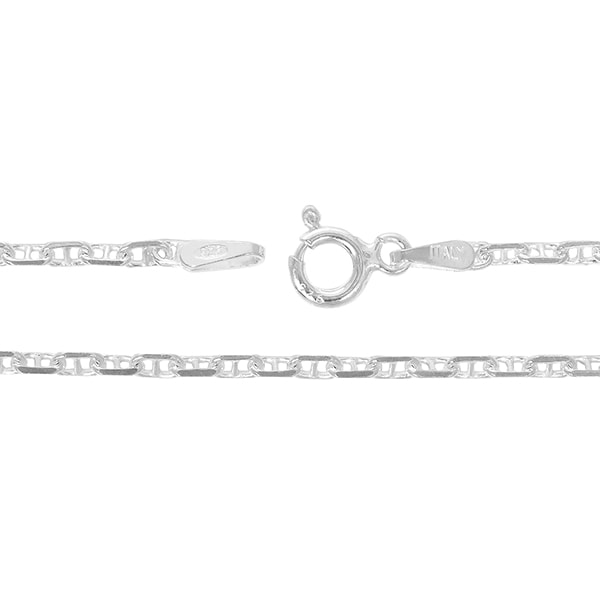 シルバーチェーン ネックレス チェーン アンカーチェーン 幅約1.9mm 50cm シルバー925