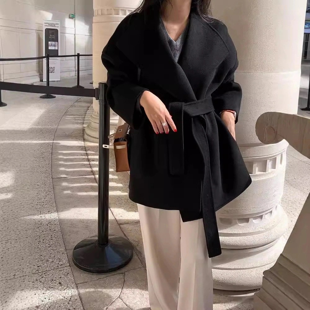 AWアウタ一 秋冬アウターおしゃれアウターベルト付きゆるロングチェスターコート ても厚い 韓国ファッション/セミロング コート AWアウタ一 秋冬アウターおしゃれアウターベルト付きゆるロングチェスターコート ても厚い 韓国ファッション/セミロング コート