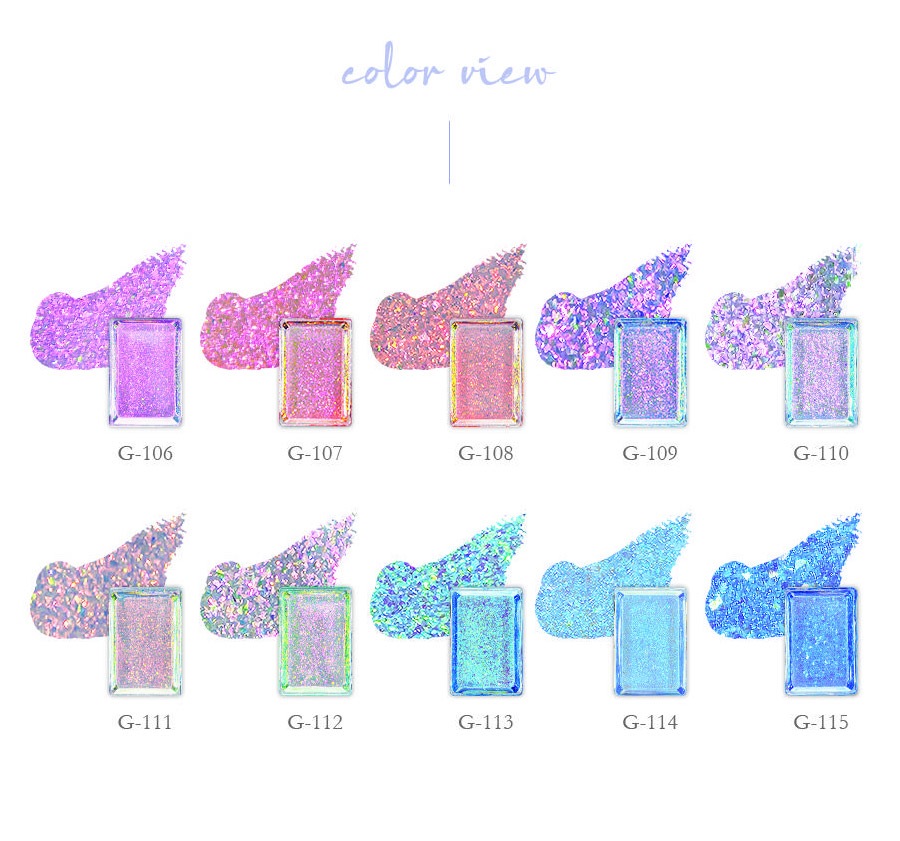 [Jel and Jel] 【흙속의진주土の中に真珠 2】[10色 セット] オーロラグリッターSparkle of Pearls / ジェルアンジェルプレミアムジェルネイル 9g グリ